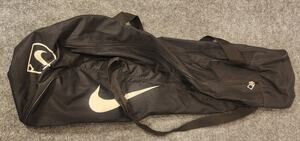 Nike Baseball Softball Equipment Bat Bag Duffle Carry All Black Swoosh